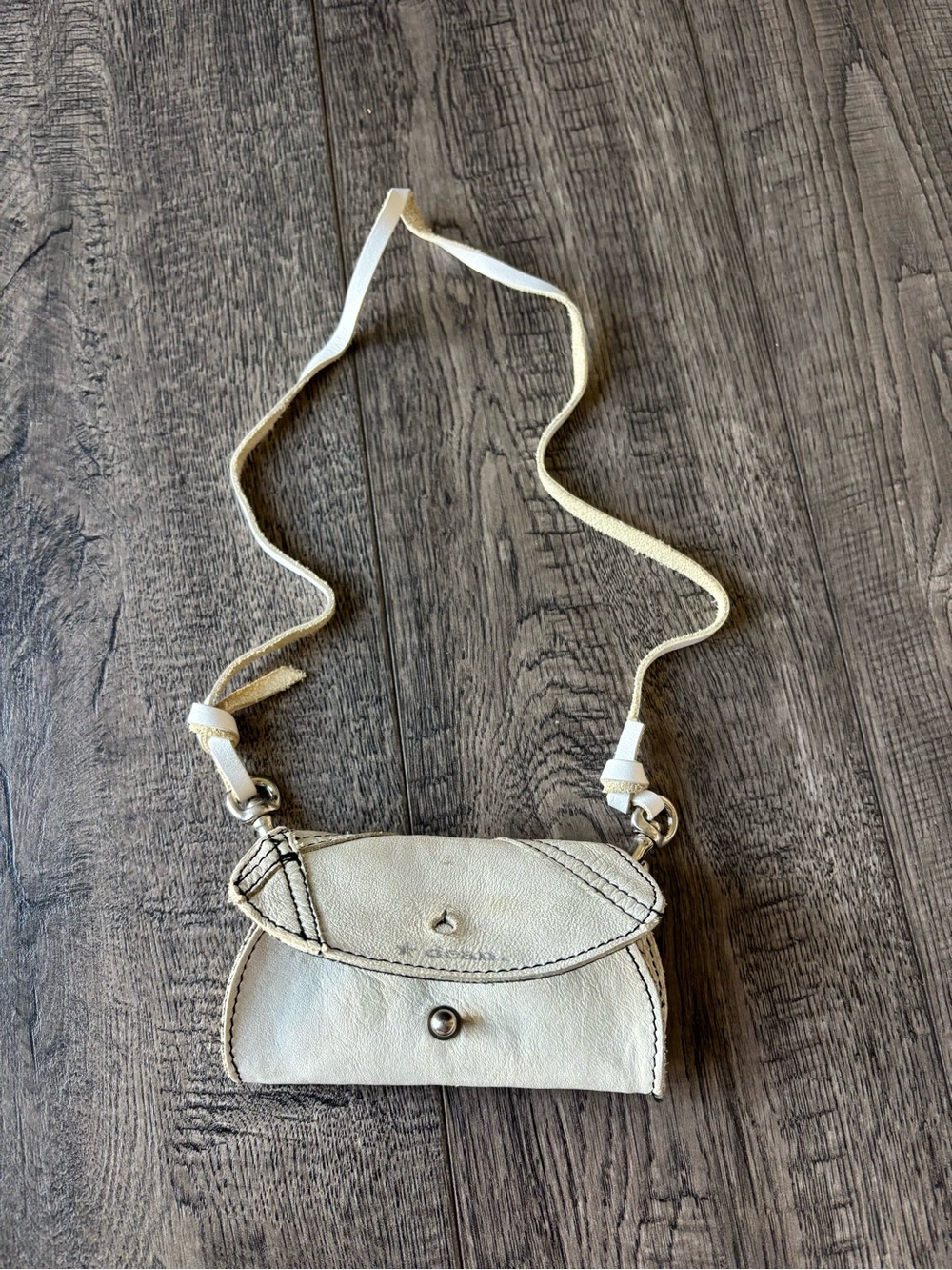 Dean accessories recycled bag made from hand cut vintage leather jackets